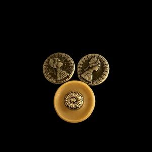 3 Vintage Buttons